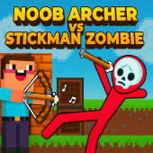 Play Noob Archer vs Stickman Zombie now!