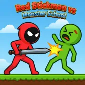 Play Red Stickman vs Monster School now!